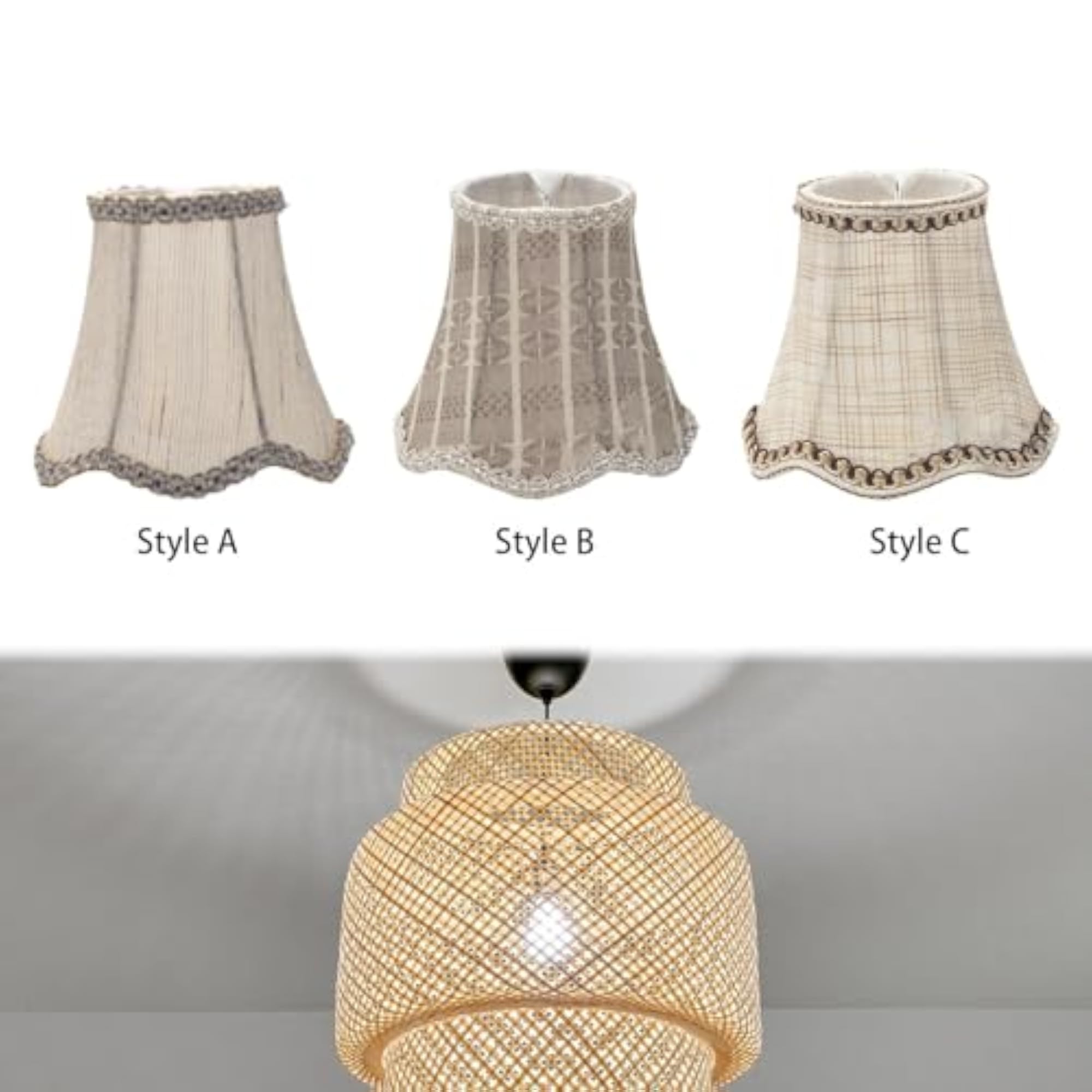 Fabric Chandelier Lampshade Replacement Decoration Accessory