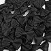 Jacriah Black Twist Tie Bows for Treat Bags, 30 Pack 3.5 Inch Premade Satin Ribbon Bows for Gift Wrapping Crafts Party Decoration Wedding Favors Bridal Shower Christmas Tree Decor Cake Pops Candy