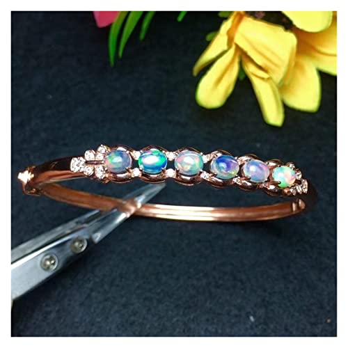 Opale naturelle réelle bague argent 925 tendance et moderne