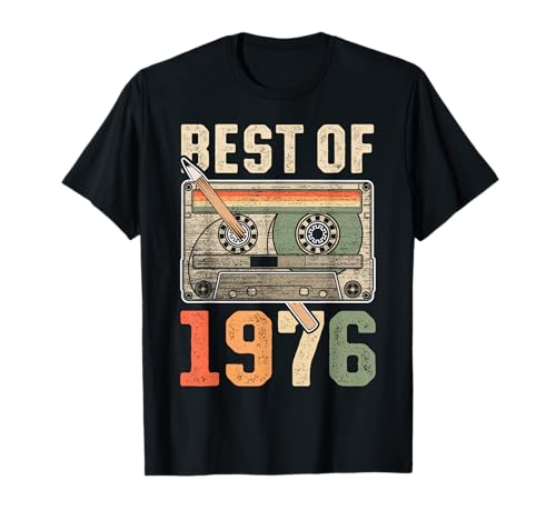 Best of 1976 Antiguo Cassette 49 Cumpleaños Retro Camiseta