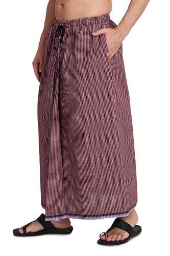 Gowri Tex Elastic Premium Cotton Lungi With Dual Packet Pack Of 1