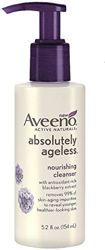 AVEENO Active Naturals Absolutely Ageless Nourishing Cleanser, Blackberry 5.2 oz (2 Pack)