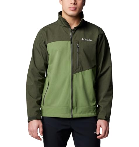 Columbia Men's Cruiser Valley II Softshell, Canteen Heather/Greenscape Heather, Small