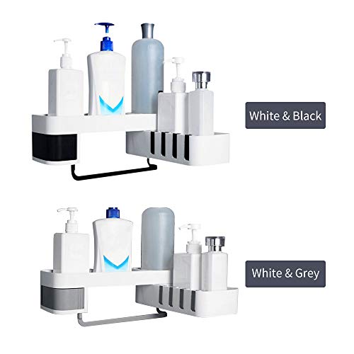 Honorall Prateleira de canto do banheiro Sem perfuração Suporte de rack de armazenamento de parede A