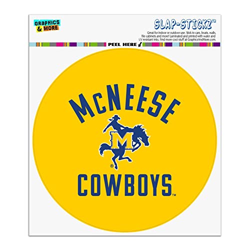 McNeese State University Cowboys Logo Automotive Car Window Locker Circle Bumper Sticker