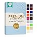 Produktbild Jacobson Premium Topper Spannbettlaken 200 g/m² Jersey Baumwolle mit Elasthan (Topper 180x200-200x200 cm, Hellblau)
