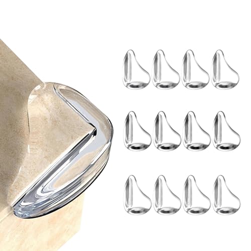 12 Pack Corner Protector for Baby, Clear Corner Protectors, Furniture Corner Guard & Edge Safety Bumpers to Cover Sharp Furniture & Table Edges