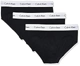 herren slip Calvin Klein Signature Bund Calvin Klein Underwear Herren Cotton Stretch Slip 3er Pack, Schwarz (001), XL