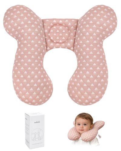 Image of KAKIBLIN Baby Travel Pillow, Upgraded Baby Neck Pillows for Car Seat, Infant Neck Support Pillow for Head and Neck,Newborn Head Support for Car Seat,Pushchair