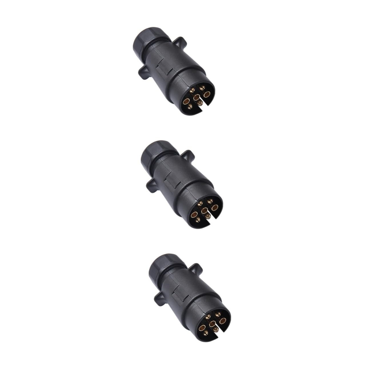 FAVOMOTO 3pcs Pin Plastic Trailer Connector for Standard Cars Cable Functions Includes Socket for Easy Installation