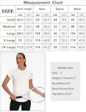 Gyabnw Women's Sports T-Shirt Gym Tops for Women Crew Neck Back Mesh Yoga Workout Running Fitness Athletic Short Sleeves Tee White - Image 6