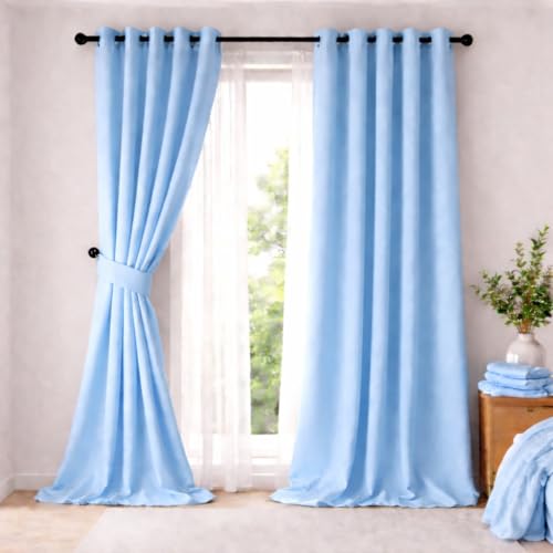 Image of LU8MERA Blackout Parent (Sapphire Blue, Extra Long Door (8 ft x 4.5 ft), Solid)
