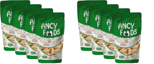 Image of Ancy Kagazi Badam 800 Grams (200 Grams X 4) - Thin Shell Almonds | Packed with Protein, Fiber, and Vitamins | Badam with shell - Easy to Crack, Supports Brain Health and Boosts Energy - Great Snack Option for Office, School, or Fitness Enthusiasts