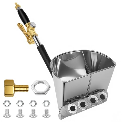 Pulvérisateur de Ciment Projecteur Mortier Pistolet à Ciment Machine à Crépir Plâtre Béton Mortier Chaux Pulvérisateur de Sablon pour Peinture Murale, Argent