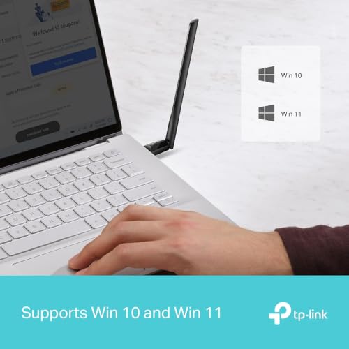 Image of TP-Link Archer TX35U Plus WLAN Stick for PC, Wi-Fi 6 AX1800 Dual Band Adapter, USB 3.0, MU-MIMO, Antennas with High Gain, WPA3 Encryption, Compatible with Windows 11 /10