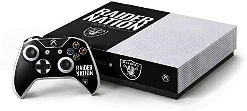Skinit Decal Gaming Skin Compatible with Xbox One S Console and Controller Bundle - Officially Licensed NFL Las Vegas Raiders Team Motto Design