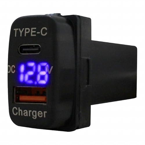 �f���JD:5 D5 CV1/2/5 LED�F�u���[ �d���v USB Type-C �^�C�vC �|�[�g QC3.0 �[�d 12V ���� �X�C�b�`�z�[���J�o�[