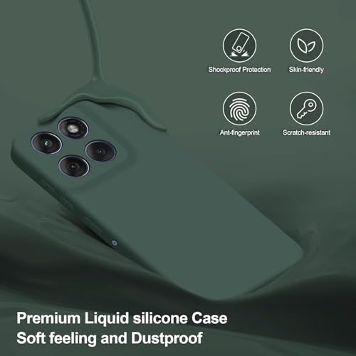 Image of DIZORO Microfiber Candy Case for Motorola G86 Power 5G Smooth Touch Cushion Liquid Soft Silicone Gel Rubber Phone Cases Non-Slip Full Body Protective Shockproof Back Cover -Lavender Olive