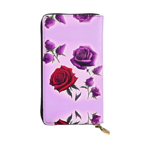 Pochette longue à roses comme cadeau idéal et portefeuille zippé femme