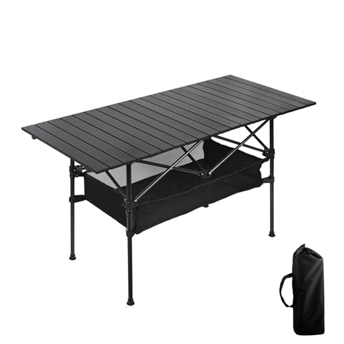 Lightweight Aluminum Folding Camping Table (47.24&rdquo; x 21.65&rdquo; x 19.69&rdquo;),Portable Roll-Up Table...