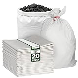 ToolSpace Gewebesack Bauschuttsäcke 20x Getreidesäcke 50kg Säcke 105x65 cm aus robustem Polypropylen Ideal als Sandsäcke Schwergutsäcke Abfallsäcke PP-Gewebesäcke als Kohlensack reißfest Transportsack