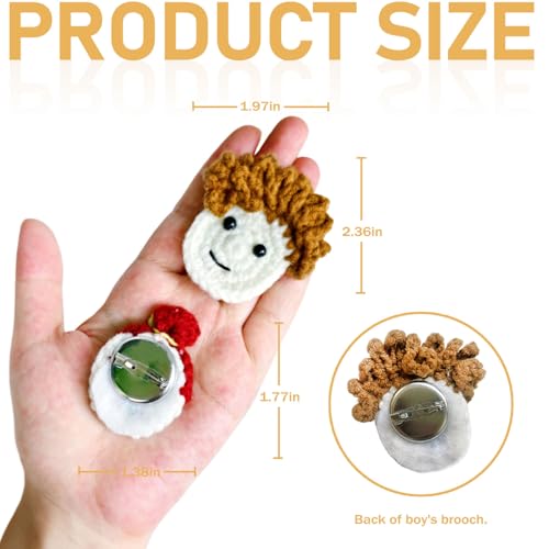 Image of Crochet Handmade Kawaii Brooch for Backpacks Clothing Jackets Hats, Cute Pins for Women Girls
