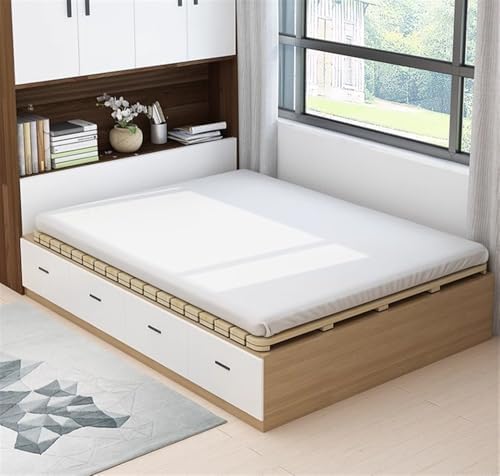 Mat Solid Wood Bed Boards Breathable Plate Foldable Plate Futon Frame FoldingFolding Floor Slatted Frame,Japanese Bed Frame Horizontal Mattress Support Board Wood Slatted Low Platform Bed Fr