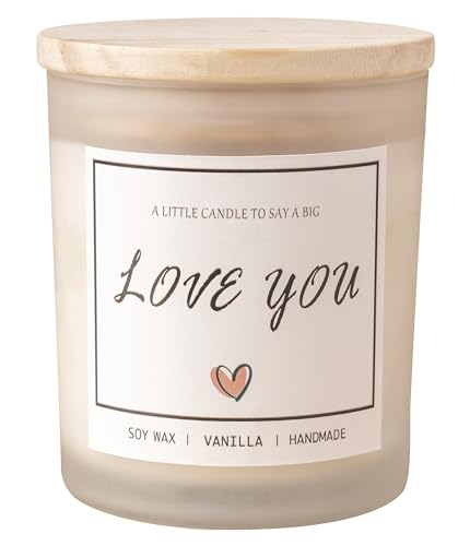 I Love You Gifts for Her, Romantic Gifts for Anniversary Wedding, Showing Your Love and Appreciation for Friend Wife Husband Women Men Mom BFF, Vanilla Scented Candle
