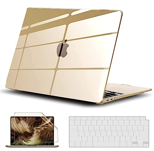 Case For Macbook Air 13 Inch, Gvtech Crystal Clear Case 2020 2019 2018 A2337 M1 A2179 A1932, Plastic Hard Shell & Keyboard Cover & Screen Protector Compatible With Macbook Air 13" Retina #TOP1
