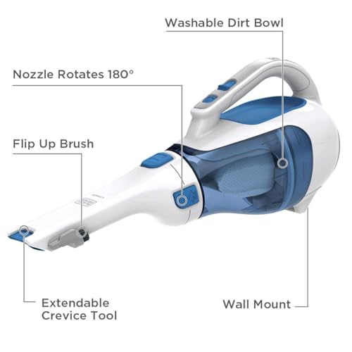 BLACK+DECKER dustbuster Handheld Vacuum, Cordless Car Vacuum Portable 12V, with Rotating and Extendable Nozzle (HHVI320JR02) - image 2