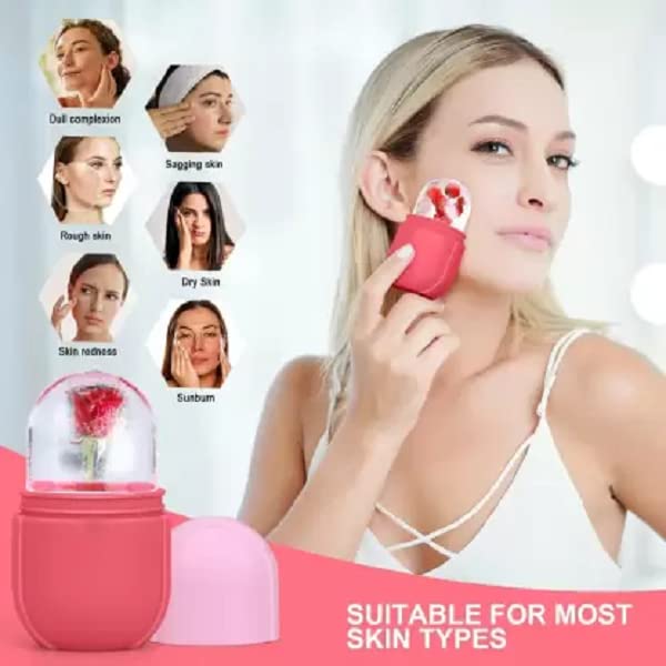 Image of 114 Face Massage Roller For Neck Body Puffy Eyes Facial Roller Beauty Ice Massager (Multicolor)