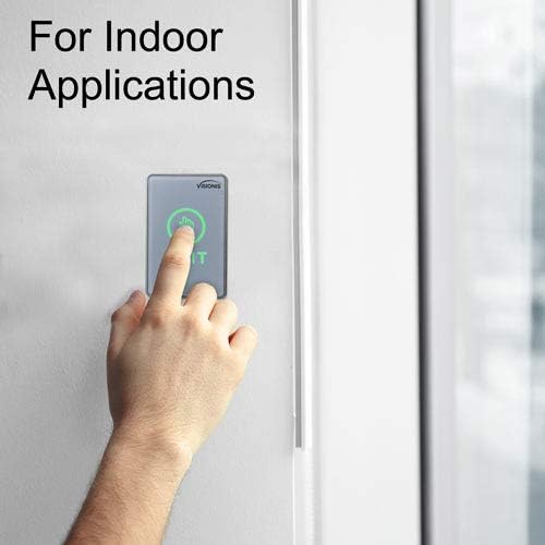 Visionis 2 Pack FPC-7551 VIS-7026 Indoor Touch Sensitive Type Standard Size Push to Exit Button for Door Access Control with LED NC COM and NO Outputs