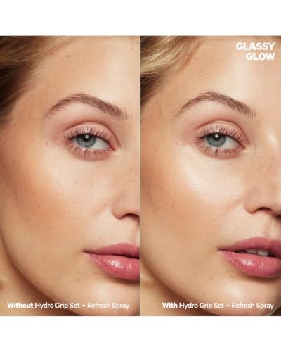 Image of Milk Makeup Hydro Grip Set + Refresh Spray with Hyaluronic Acid - Sets Makeup + Hydrates Skin for Up to 12 Hours - Long-Lasting, Alcohol-Free Facial Mist for Dewy, Radiant Skin