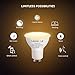 Lepro Alexa GU10 LED Light Bulbs - 50W Halogen Equivalent Smart GU10 Bulb Works with Alexa & Google Assistant,Voice and App Control,2700-6500K Tunable Track Light Bulb, No Hub Required, 2.4G WiFi Only