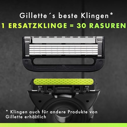 GilletteLabs Rasierer Herren mit Reinigungselement, UEFA Champions League Special Edition, Nassrasierer — Inkl. 1 Handstück, 8 Ersatzklinge mit Magnetischem Dock — Edelstahl, Schwarz 6