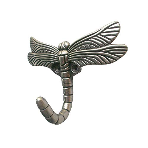 Leichi 2Pcs Dragonfly Hooks Antique Silver Clothes Hook Robe Hooks For Door Coat Hanger Wall Mounted Clothes Rack #TOP1