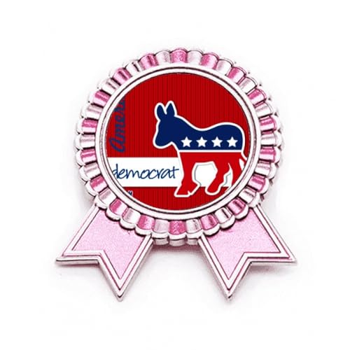 Broche avec emblème démocrate rose pour vos réunions et rassemblements