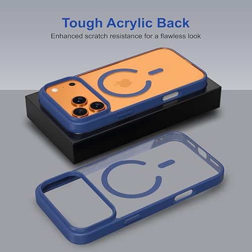 Image of amazon basics Back Case Cover for iPhone 17 Pro Max | Compatible for iPhone 17 Pro Max Back Cover | Scratch-Resistant Back Cover | Navy Blue