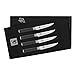 Shun Classic 4-Piece Steak Knife Set; Enhance Steak Dinners with Elegant, Razor-Sharp Blades; Handcrafted of VG-MAX and Damascus Steel; Striking PakkaWood Handles; Four Steak Knives with 4.75" Blades
