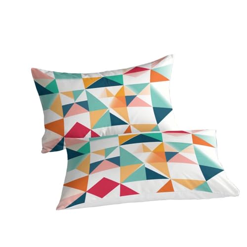 Housse de couette 3D géométrique avec fermeture éclair pratique