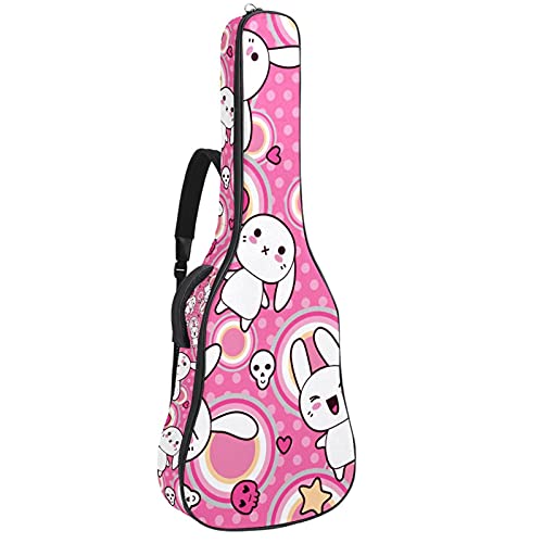Sac à dos pour guitare pour transporter une basse de 106 cm rose
