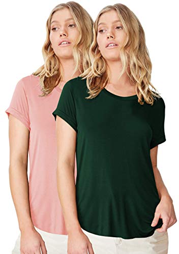 Image of Fabricorn Combo of Plain Color Stylish Up and Down Cotton Tshirt for Women