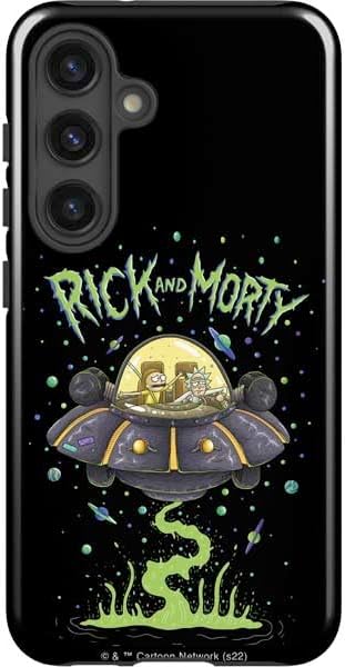 Skinit Impact Phone Case Compatible with Galaxy S24 Plus - Officially Licensed Adult Swim Rick and Morty Rick and Morty All Over Print Design