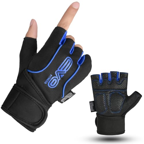 EVO Fitness Gym Gloves Blue L