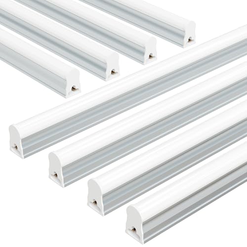 Ensenior 8-Pack T5 LED Shop Lights, 4FT 2000LM 6500K Super Bright White Integrated Single Fixture, 20W Linkable Utility Commercial Lighting for Gym/Garage/Ceiling/Under Cabinet, Plug & Play