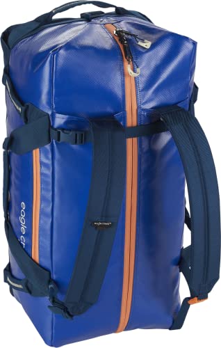 Eagle Creek Migrate Duffel 60L Travel Bag - Featuring Durable Water-Resistant 100% Recycled Materials, Wide Mouth Opening, And Tuck Away Backpack Straps, Mesa Blue #TOP1