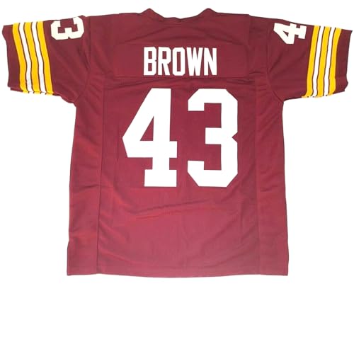 Generic Larry Brown Burgundy Jersey Stitched Custom Football New No Brand/Logos (US, Alpha, Large, Regular, Regular, Burgundy)
