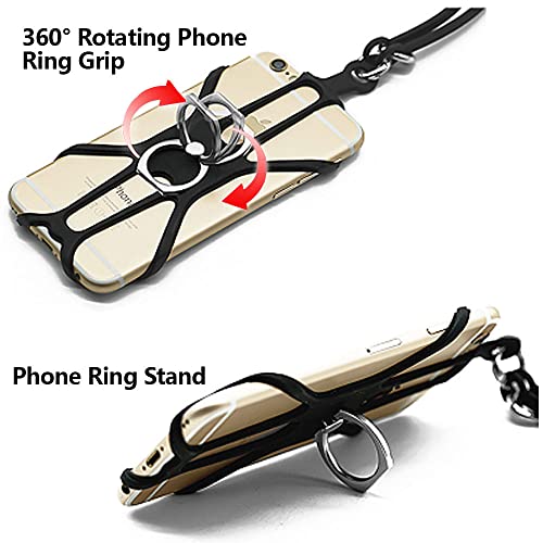 Kinizuxi 2 Packs Cell Phone Lanyard Crossbody With Adjustable Neck Strap And Phone Ring Grip,Universal Smartphone Lanyard For Iphone Lanyards For Around The Neck Compatible With Most Smartphones thumb #5