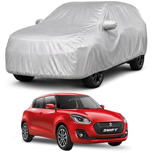 Image of Autofact Car Body Cover Compatible with Swift 2018-2024 | Custom Fit Car Cover | 100% Water-Resistant| Triple-Stitched Lightweight Fabric | Dustproof | Indoor & Outdoor Use | Elastic Bottom