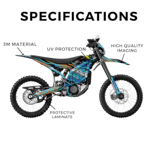 Image of Surron Ultra Bee Graphics Kit Wrap - Immolation - Sur-Ron Skin - Premium 3M Vinyl Protective Wrap Decal Cover - Easy to Apply | Crafted in The USA by MightySkins